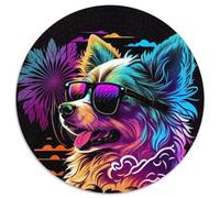 Puzzle per adulti, 1000 pezzi, puzzle con cani al neon, per adulti e adolescenti, giochi educativi, regali (67,5x67,5cm)