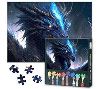 Puzzle per adulti 1000 pezzi - Puzzle Cool Dragon Art 70 x 50 cm Fantasy Dragon Design Hard Impossible Challenging Puzzle gioco di famiglia per uomini e donne (decorazione per la casa)