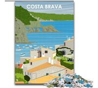 Puzzle per adulti 1000 pezzi Puzzle Costa Brava Spagna Arte, giocattoli Giochi educativi Antistress Migliora l'amore tra coppie 50x75cm