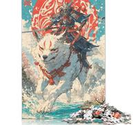 Puzzle per adulti 1000 pezzi Puzzle del clan del lupo Samurai Puzzle Giocattolo educativo Giochi Decorazione per la famiglia (75x50cm)