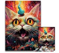 Puzzle per adulti 1000 pezzi, puzzle di gatti artistici per adulti, giocattolo educativo per adolescenti, decorazione per casa e ufficio, 26X38CM/10,23x14,96 pollici.