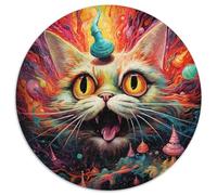 Puzzle per adulti 1000 pezzi Puzzle di gatti artistici Regalo di Natale per adolescenti Riduzione dello stress fantastico per la famiglia (67,5x67,5 cm)