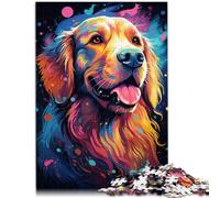 Puzzle per adulti 1000 pezzi Puzzle di precisione Golden Retriever spaziale Analisi e logica Adatto per adolescenti da 14 anni e oltre 50x70cm
