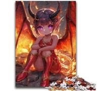 Puzzle per adulti 1000 pezzi Puzzle di ragazza drago rosso, giochi di attività per famiglie impegnativi, giocattolo fai da te per regali di decorazione da parete per la casa (75x50cm)