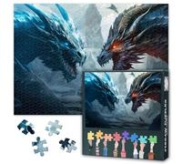 Puzzle per adulti 1000 pezzi, puzzle drago, puzzle per adulti impegnativo, puzzle ghiaccio e fuoco come decorazione per la casa dimensioni finito 50x70 cm
