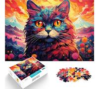 Puzzle per adulti 1000 pezzi puzzle fantasia con gatti giapponesi colorati giocattoli educativi 26 x 38 cm decorazione per la casa unica e regali