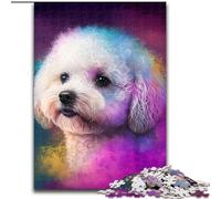 Puzzle per adulti 1000 pezzi, puzzle fantasy con Bichon Frise, attività di legame familiare, regalo per la casa, gioco di ruolo per famiglie (dimensioni 26x38cm)