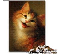 Puzzle per adulti 1000 pezzi Puzzle Gatto felice, per bambini dai 14 anni in su Giocattoli educativi Giochi per famiglie Regalo di compleanno 50x75cm