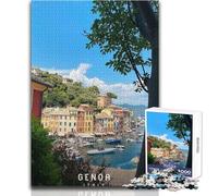 Puzzle per adulti 1000 pezzi Puzzle Genova Giocattoli Giochi educativi Difficili Regalo Compleanno Dimensioni 38x26cm