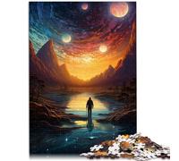Puzzle per adulti 1000 pezzi puzzle guardando il mondo da solo Puzzle Artwork è ideale come regalo per tutta la famiglia 50 x 74,9 cm
