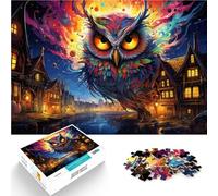 Puzzle per adulti 1000 pezzi puzzle gufo colorato per divertimento in famiglia sollievo dallo stress soggiorno uccidere il tempo per e adolescente 14 anni e oltre 26x38cm