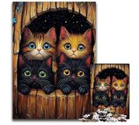 Puzzle per adulti, 1000 pezzi, puzzle in cartone raffigurante un gatto nel buco di un albero, interessanti per ridurre lo stress, idee regalo per 14+ anni, 26x38cm