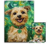 Puzzle per adulti, 1000 pezzi, puzzle in legno a forma di cane felice, decorazione fai da te, sfida per il cervello, per adulti, famiglia, regalo di Natale, 50x75cm