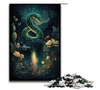 Puzzle per adulti 1000 pezzi puzzle in legno a forma di serpente irreale per bambini giocattolo educativo intellettuale decomprimente 75x50 cm