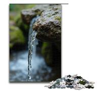 Puzzle per adulti 1000 pezzi Puzzle in legno con gocce d'acqua attraverso la pietra Gioco educativo Sfida Giocattolo 1000 pezzi (75x50 cm)