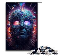 Puzzle per adulti 1000 pezzi Puzzle in legno per bambini Puzzle con il volto di un dio Giocattolo educativo intellettuale decomprimente 75x50 cm