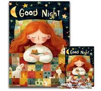 Puzzle per adulti, 1000 pezzi, puzzle in legno raffigurante una ragazza addormentata, regalo perfetto per la decorazione della casa, divertimento in famiglia, età 14+, 50x75cm