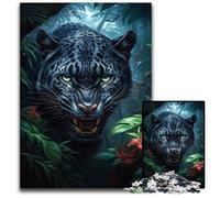Puzzle per adulti, 1000 pezzi, puzzle in legno raffiguranti una pantera nella giungla, design intricato per adolescenti, decorazioni fai da te e divertimento che stimola la mente, 50x75cm