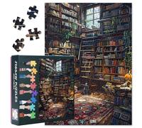 Puzzle per adulti 1000 pezzi - Puzzle libreria arte 70 x 50 cm Vintage Biblioteca Design difficile impossibile puzzle impegnativo gioco di famiglia per uomini e donne (decorazione per la casa)