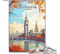 Puzzle per adulti 1000 pezzi Puzzle Londra Big Ben Viaggio, giocattoli Giochi educativi Antistress Migliora l'amore tra coppie 50x75cm