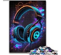 Puzzle per adulti 1000 pezzi Puzzle Neon con musica dal vivo in legno, regalo perfetto per compleanni, Natale, Halloween, Ringraziamento, Pasqua 1000 pezzi(50x75cm)