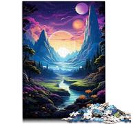 Puzzle per adulti 1000 pezzi Puzzle Paesaggio Cosmico Opera d'arte Sollievo dello Stress Soggiorno Uccidere il tempo adatto per adolescenti di 14 anni e oltre 26x38cm