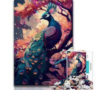 Puzzle per adulti 1000 pezzi Puzzle Pavone Ciliegia per adolescenti regalo divertente e attività per la casa giocattolo per i giorni di pioggia 26x38cm