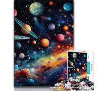 Puzzle per adulti 1000 pezzi, puzzle per adolescenti con universo colorato, antistress, per ammazzare il tempo, lista dei desideri con Babbo Natale (dimensioni 38x26cm)