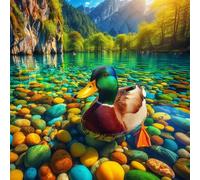 Puzzle per Adulti 1000 pezzi, puzzle per adulti Intrattenimento Creativo, puzzles 1000 pezzi per adulto Gioco impegnativo Puzzles per Bambini (Paesaggio con anatra selvatica)