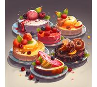 Puzzle per Adulti 1000 pezzi, puzzle per adulti Intrattenimento Creativo, puzzles 1000 pezzi per adulto Gioco impegnativo Puzzles per Bambini (Deliziosi pasticcini)