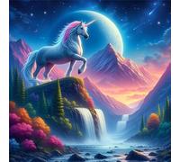 Puzzle per Adulti 1000 pezzi, puzzle per adulti Intrattenimento Creativo, puzzles 1000 pezzi per adulto Gioco impegnativo Puzzles per Bambini (Fantastici unicorni panoramici)