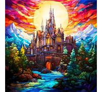 Puzzle per Adulti 1000 pezzi, puzzle per adulti Intrattenimento Creativo, puzzles 1000 pezzi per adulto Gioco impegnativo Puzzles per Bambini (Paesaggio del castello)