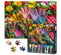 Puzzle per adulti, 1000 pezzi: puzzle per l'arte del giardinaggio, guanti colorati sfidanti, vaso da fiori, 1000 pezzi, puzzle per adulti, decorazione della casa e relax 27,5" x 19,6"