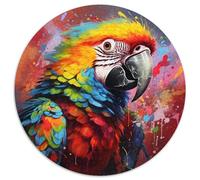 Puzzle per adulti, 1000 pezzi, puzzle rotondi a forma di pappagallo, gioco interattivo per famiglie, sfida per la mente, giocattolo educativo 67,5x67,5 cm