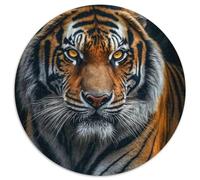 Puzzle per adulti, 1000 pezzi, puzzle rotondi a forma di tigre, gioco interattivo per famiglie, sfida per la mente, giocattolo educativo 67,5x67,5 cm