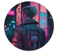 Puzzle per adulti, 1000 pezzi, puzzle rotondi in cartone Street Punk, gioco di attività per famiglie, decorazione da parete per la casa (67,5x67,5 cm)