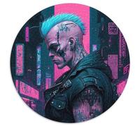 Puzzle per adulti, 1000 pezzi, puzzle rotondi in cartone Street Punk, gioco di attività per famiglie, decorazione da parete per la casa (67,5x67,5 cm)