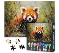 Puzzle per adulti, 1000 pezzi, puzzle sfidante panda rosso, per adulti, 60 x 50 cm, gioco di puzzle per donne, decorazione per la casa, regalo di compleanno (serie animali e natura)