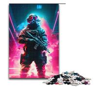 Puzzle per adulti 1000 pezzi Puzzle soldato dell'esercito al neon Giochi educativi per la casa Giocattoli fai da te Ottimo regalo per giochi 75x50 cm