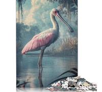 Puzzle per adulti 1000 pezzi Puzzle Spatola rosata nella palude Puzzle Giocattolo educativo Giochi Decorazione per la famiglia 1000 pezzi (38x26 cm)