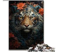Puzzle per adulti 1000 pezzi Puzzle Tigre Mistica in legno, regalo di Natale, ideale per ufficio, camera da letto, soggiorno, 1000 pezzi(50x75cm)