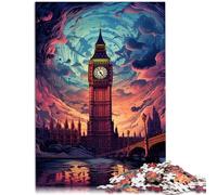 Puzzle per adulti 1000 pezzi Puzzle Un Grande campanile sopra la Città Puzzle per Regali fantastici per Natale 14,96 "x 20,47"
