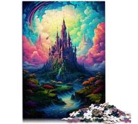 Puzzle per adulti 1000 pezzi puzzle un grande castello sopra la città per divertimento in famiglia compleanno unico e regali per adolescenti 14 anni e oltre 26 x 38 cm