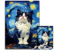 Puzzle per adulti, 1000 pezzi, puzzle Van Gogh Night Sky Cat, gioco interattivo per famiglie, rompicapo, giocattolo educativo 50X75cm