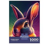 Puzzle Per Adulti 1000 Pezzi Rabbit Colorful Puzzle Per Adolescenti Giochi Rilassanti Un'opera D'arte Regali Unici Per Compleanno E Natale 70x50cm/1000pcs
