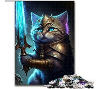 Puzzle per adulti,1000 pezzi,raffigurante un gatto che tiene in braccio il suo primo puzzle mitico,dimensioni 26x38cm,per decorare la casa,ideale come regalo di Natale e Capodanno per adolescenti.