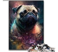 Puzzle per adulti 1000 pezzi raffiguranti carlini in legno, ideali per il divertimento in famiglia, il relax e come regalo per le feste, 50x75cm Impegnativo e divertente, attività per famiglie