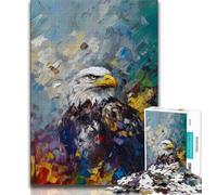 Puzzle per adulti 1000 pezzi raffiguranti un'aquila dipinta a olio,puzzle da 1000 pezzi,giochi divertenti,ogni pezzo è unico,gioco stimolante e divertente per tutta la famiglia (dimensioni 38x26cm)