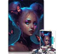Puzzle per adulti 1000 pezzi, ragazza affascinante, puzzle da 1000 pezzi, gioco stimolante, ideale come regalo per tutta la famiglia (dimensioni 38x26cm)