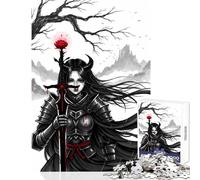 Puzzle per adulti 1000 pezzi ragazza anime con spada giocattolo educativo regalo di compleanno giochi divertenti migliora l'amore tra coppie dimensioni 38x52cm